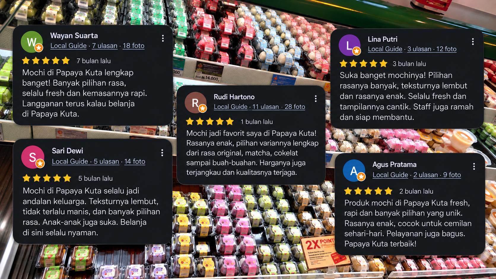 Review pelanggan Papaya - Mochi